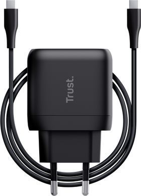 Зарядний пристрій мережевий Trust Maxo 45Вт, USB-C PD, чорний (24816_TRUST) [108417]