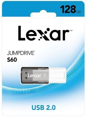 Флеш-пам'ять (накопичувач USB) USB2 128GB S60 LEXAR (LJDS060128G-BNBNG) [501248]