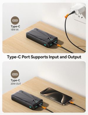 УМБ Joyroom 20000mAh 22,5W PD,QC3.0, 2xUSB-A, USB-C In/Out Black (JR-PBF16) [404916]