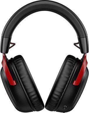 Гарнітура ігрова HyperX Cloud III, WL/USB-A/USB-C, чорно-червоний (77Z46AA) [107369]