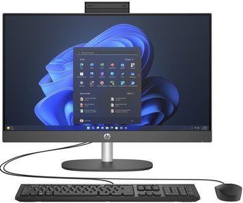 Комп'ютер персональний моноблок HP 240-G10 23.8" FHD IPS AG, Intel i3-N300, 8GB, F512GB, UMA, WiFi, кл+м, DOS, чорний (9M9M9AT) [114505]