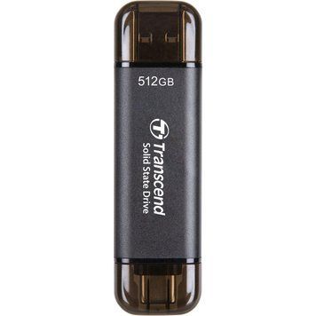 Портативний SSD Transcend 512GB USB 3.1 Gen 2 Type-A + Type-C ESD310 Чорний (TS512GESD310C) [109361]