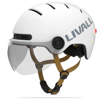 Захисний шолом Livall L23 (L) Ivory White (58-62см), сигнал поворотів та стопів, додаток, зйомний візор (пульт BR80 в комплекті не іде) (LIV-000L23-4310) [80042]