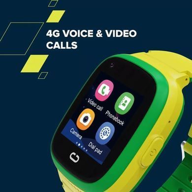Смарт-годинник Canyon Sunny KW-48 Video 4G GPS Games Music Yellow/Green (CNE-KW48YG) [730928]