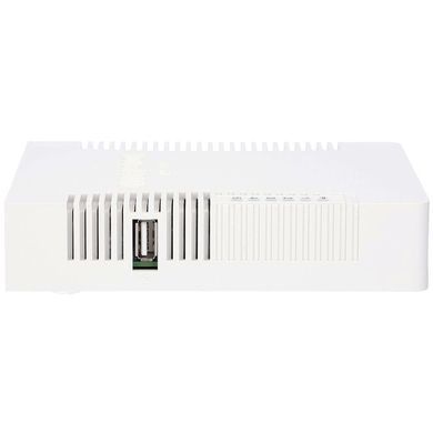 Маршрутизатор Mikrotik, N300, 600MHz/128Mb, 5х100Мбіт, 1хUSB, 1000mW, PoE in, PoE out, (RB951UI-2HND) [401410]