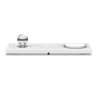 Зарядний пристрій бездротовий Belkin 3в1 MagSafe PRO iPhone/Watch/AirPods, білий (WIZ016VFWH) [108365]