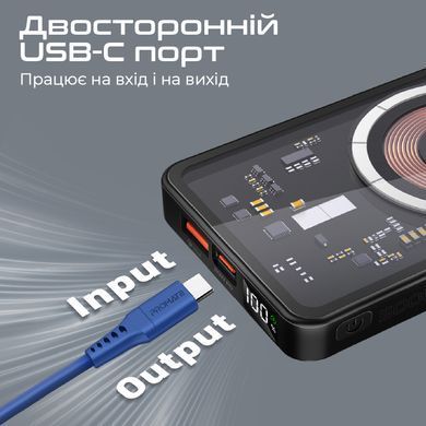 Універсальна мобільна батарея Promate TransPack-5 5000mAh 22.5W Black (transpack-5.black) [603486]