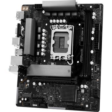 Материнська плата AsRock (1851/H810, 2*DDR5, PCIex16, HDMI/DP/VGA, 4xSATA, M.2, 2.5Glan, 7.1ch, mATX) (H810M-X) [405614]