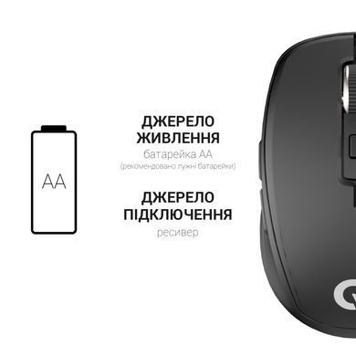 Миша бездротова OfficePro Black (M267B) [606681]