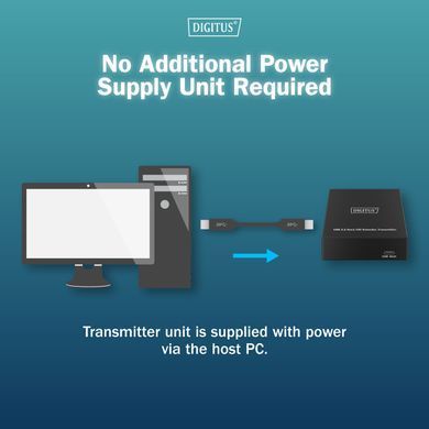 Подовжувач DIGITUS USB 3.2 Gen1, для використання з кабелем Cat6A, до 100 м, 3 х USB-A, 1 x USB-C, чорний (DA-73121) [113514]