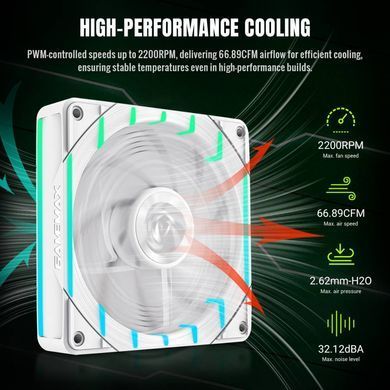 Кулер для корпуса GAMEMAX (Tornado T12 ARGB-RW) [304692]
