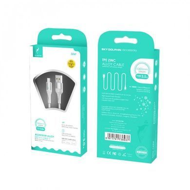 Кабель SkyDolphin S06T LED Smart Power USB - USB Type-C (M/M), 1 м, White (USB-000556) [603866]