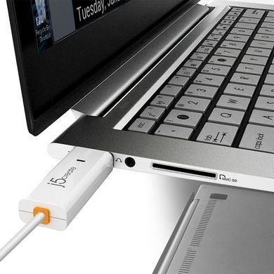 Адаптер J5create USB-A/USB-A (M/M), 1.8 м, White (JUC400-N) [618530]