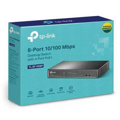 Комутатор некерований, мережеве обладнання, TP-LINK (TL-SF1008P) [500949]