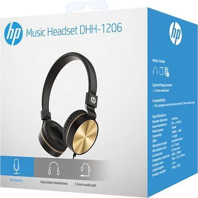 Гарнітура HP DHH-1206, 3,5мм, Black (DHH-1206BK) [401894]