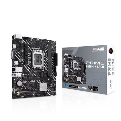 Материнcька плата ASUS PRIME H610M-K ARGB s1700 H610 2xDDR5 M.2 HDMI D-Sub mATX ARGB (90MB1G90-M0EAY0) [111928]