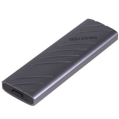 Зовнішня кишеня Maxxter M.2 NVMe PCIe, USB 3.2 Type-C, Metal, Black (EHDE-2280D-01) [607028]