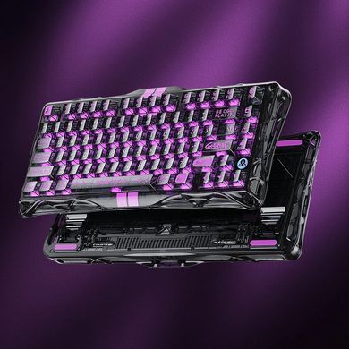 Клавіатура механічна GravaStar Mercury V75 Lite 80keys, Magnetic Blackcore, USB-A, RGB, Transparent Black (GS_V75_LITE_XTAL_BLK) [113146]