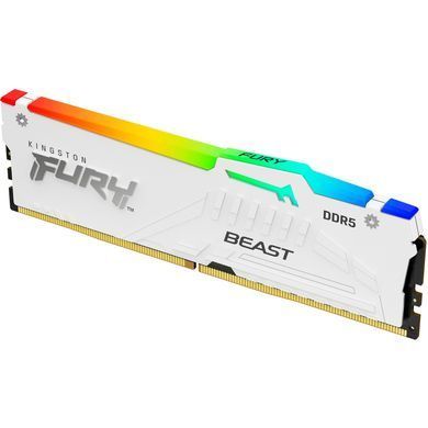 Пам'ять ПК Kingston DDR5 32GB 5600 FURY Beast RGB XMP Білий (KF556C40BWA-32) [103868]