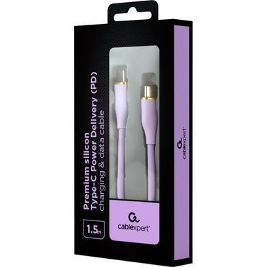 Кабель Cablexpert USB Type-C - USB Type-C (M/M), 3 A, 60 W, 1.5 м, Purple (CC-USB2S-CMCM-1.5M-P) [604285]