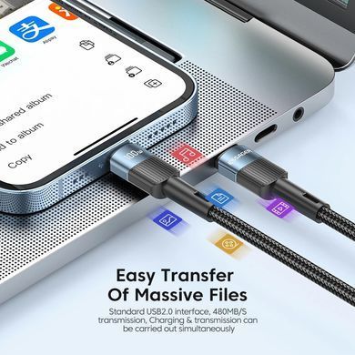 Кабель Essager Star USB Type-C - USB Type-C (M/M), 100W, 2 м Black (EXCTT1-XCA01) [620294]