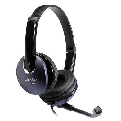 Гарнітура Microlab, 3,5мм, Blue-Black (K290) [401741]