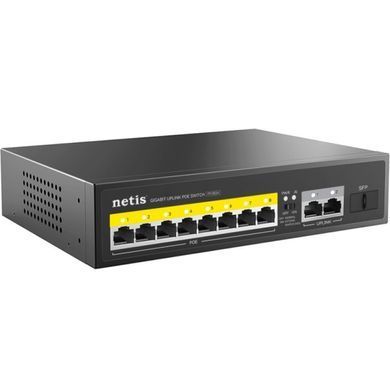 Комутатор Netis 8xFE PoE, 3xGE (2xUplink, 1xSFP), 120Вт, Некерований (P110GH) [112428]