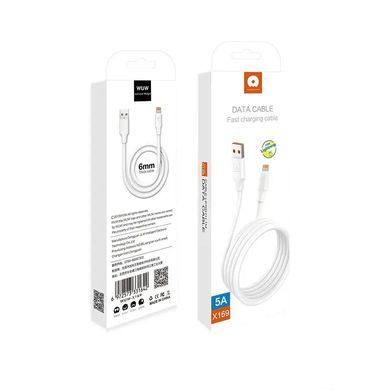 Кабель WUW-X169 USB Lightning 5А white (6972573331628) [806337]