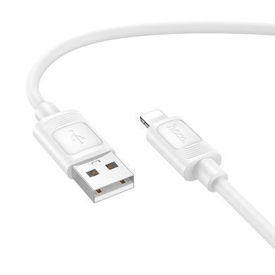 Кабель HOCO X122 Benefit silicone charging data cable iP White (6942007662192) [806390]