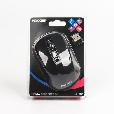 Миша бездротова Maxxter Black (Mr-337) [611306]