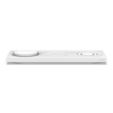 Зарядний пристрій бездротовий Belkin 3в1 MagSafe PRO iPhone/Watch/AirPods, білий (WIZ016VFWH) [108365]