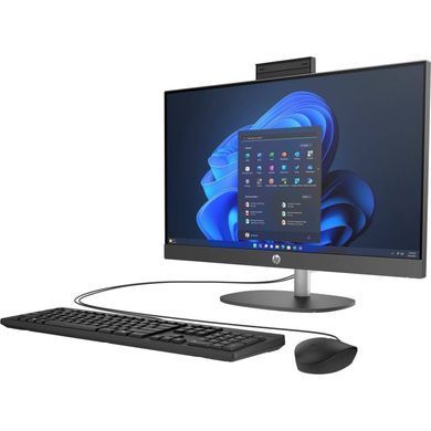 Комп'ютер персональний моноблок HP 240-G10 23.8" FHD IPS AG, Intel i3-N300, 8GB, F512GB, UMA, WiFi, кл+м, DOS, чорний (9M9M9AT) [114505]