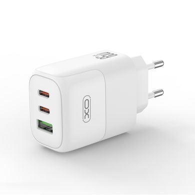 Мережевий зарядний пристрій XO L139 (2USB-С, 1USB, 3А) PD, QC 3.0 White (L139.white) [603326]