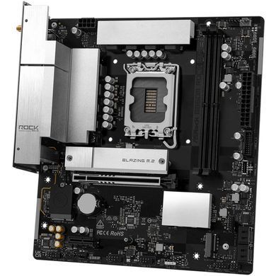 Материнська плата AsRock (1851/B860, 2*DDR5, 2*PCIex16, HDMI/DP, 4xSATA, 2xM.2, 2.5Glan, 7.1ch, mATX) (B860M ROCK WIFI) [405617]