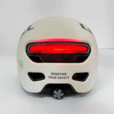 Захисний шолом Livall L23 (L) Ivory White (58-62см), сигнал поворотів та стопів, додаток, зйомний візор (пульт BR80 в комплекті не іде) (LIV-000L23-4310) [80042]