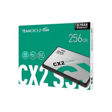 Накопичувач SSD 256GB Team CX2 2.5" SATAIII 3D TLC (T253X6256G0C101) [607890]