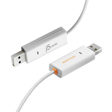 Адаптер J5create USB-A/USB-A (M/M), 1.8 м, White (JUC400-N) [618530]