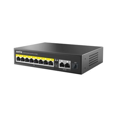 Комутатор Netis 8xFE PoE, 3xGE (2xUplink, 1xSFP), 120Вт, Некерований (P110GH) [112428]