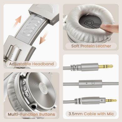 Гарнітура OneOdio Studio Pro C, Bluetooth+3,5мм, Silver (Pro C Silver) [404483]