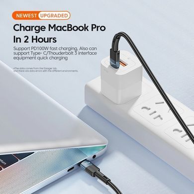 Кабель Essager Star USB Type-C - USB Type-C (M/M), 100W, 2 м Black (EXCTT1-XCA01) [620294]