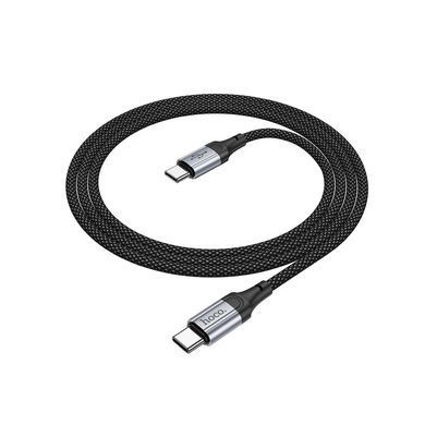 Кабель HOCO X102 Type-C to Type-C 3A, 1m, nylon, aluminum connectors, Black (6942007608787) [805374]