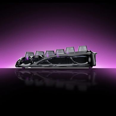 Клавіатура механічна GravaStar Mercury V75 Lite 80keys, Magnetic Blackcore, USB-A, RGB, Transparent Black (GS_V75_LITE_XTAL_BLK) [113146]