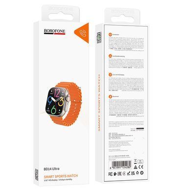 Смарт-годинник BOROFONE BD14 Ultra 51mm. 180 mAh. Smart sports watch(call version) Titanium Gold (6941991124280) [805703]