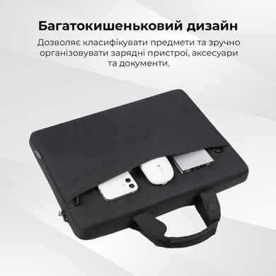 Комплект 3 в 1 (сумка, миша, килимок) WIWU 14" Genius Combo Set Black (6976195095838) [806457]