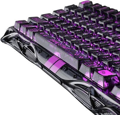 Клавіатура механічна GravaStar Mercury V75 Lite 80keys, Magnetic Blackcore, USB-A, RGB, Transparent Black (GS_V75_LITE_XTAL_BLK) [113146]