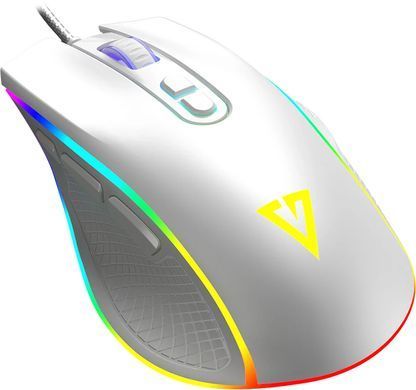 Мишка Modecom Veles Volcano, ігрова, 12800dpi., 8кн.,RGB, біла (M-MC-VELES-200) [405385]