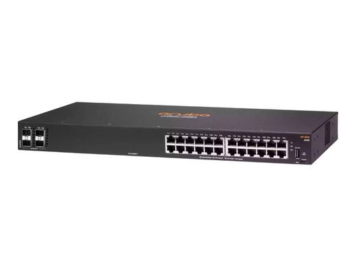 HPE Комутатор HPE Aruba 6100 24G 4SFP+ Switch, 24xGE, 4xGE, 4x10GE SFP Ports, LT Warranty (JL678A)