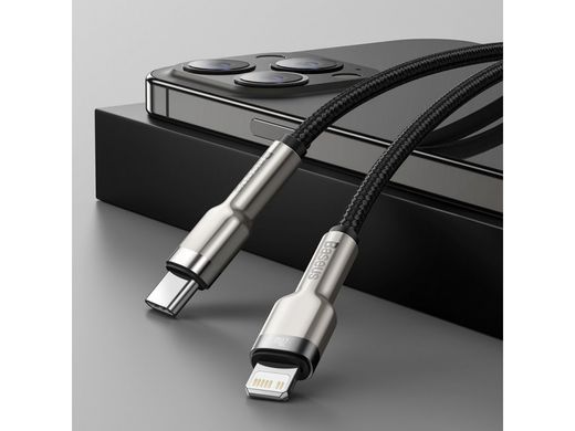 Кабель Baseus Cafule Series Metal Data Cable Type-C to iP PD 20W 2m Black (CATLJK-B01) [802542]