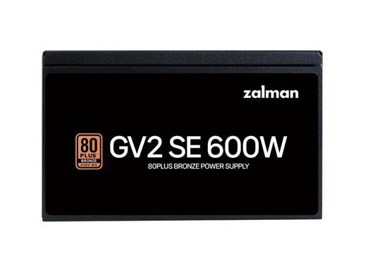 Блок живлення Zalman GV2SE (600W) 88%, 80+ Bronze, 120мм, 1xMB 24pin(20+4), 1xCPU(4pin+ 8pin), 4xMolex, 6xSATA, 2xPCIe 8pin(6+2) (ZM600-GV2SE) [109528]