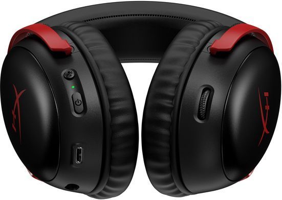 Гарнітура ігрова HyperX Cloud III, WL/USB-A/USB-C, чорно-червоний (77Z46AA) [107369]